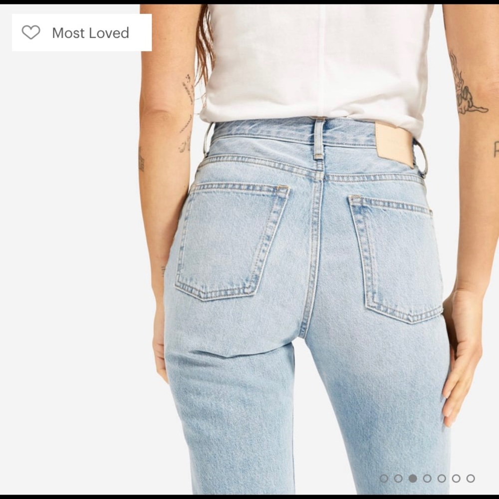 Everlane high waist straight cheeky jeans